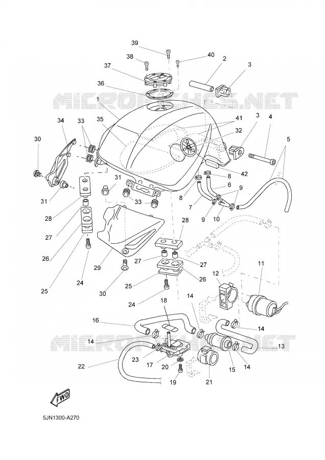 FUEL TANK Yamaha MOTO 1100 2004 BULLDOG  BT1100