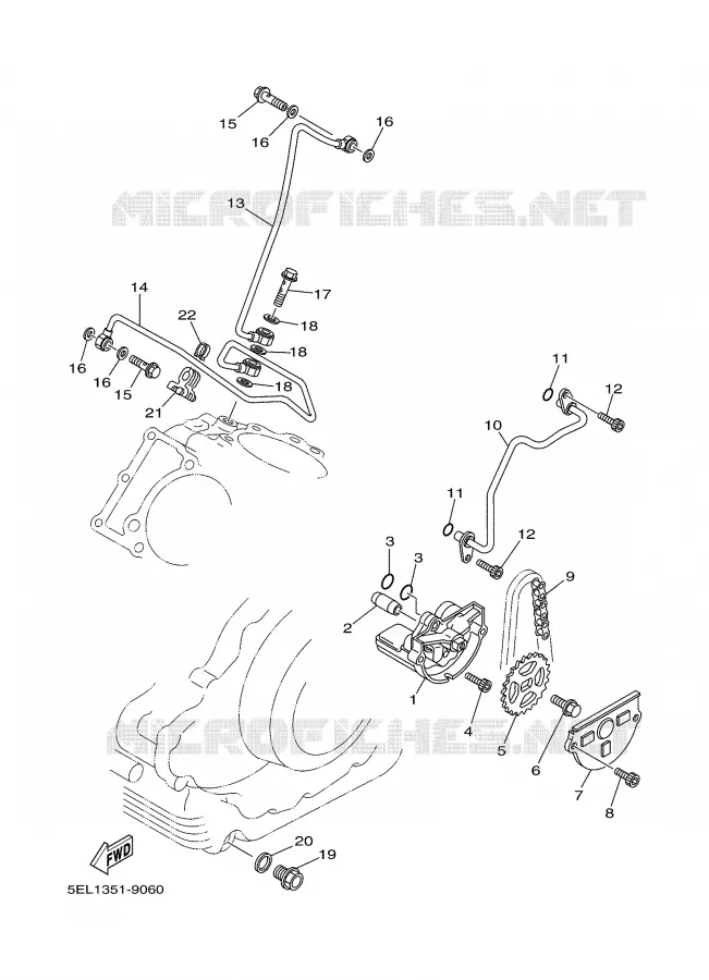 OIL PUMP Yamaha MOTO 1100 2005 BULLDOG  BT1100