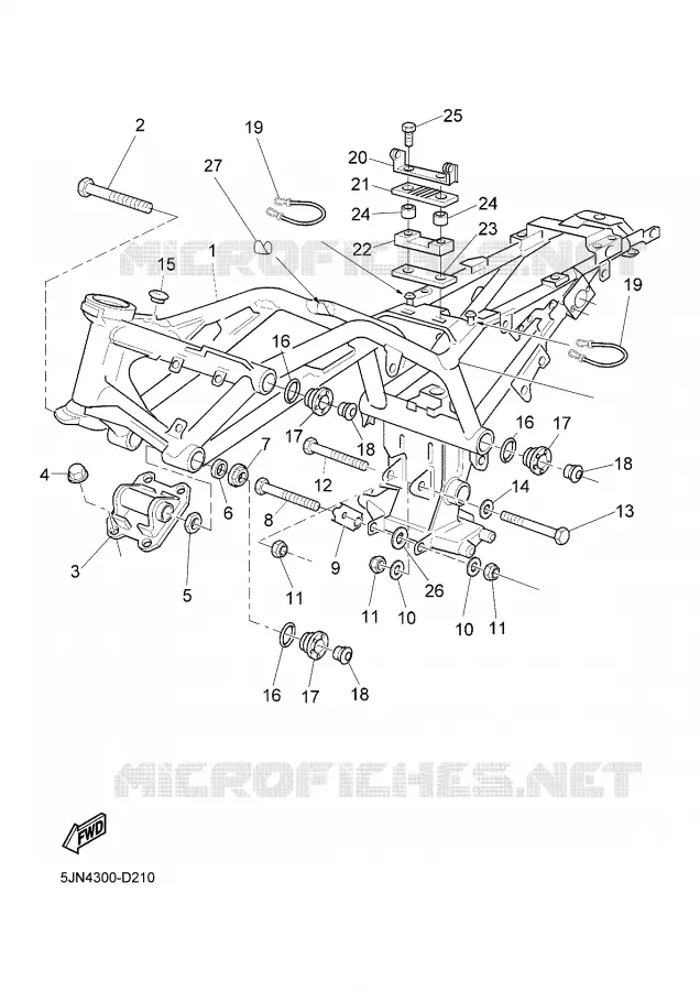 FRAME Yamaha MOTO 1100 2005 BULLDOG  BT1100