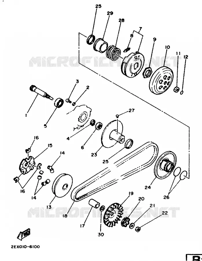 STARTER CLUTCH Yamaha SCOOTER 50 1988 JOG  CG50E