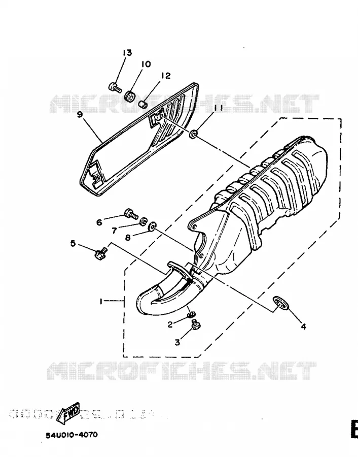 EXHAUST Yamaha SCOOTER 50 1988 BELUGA  CH50