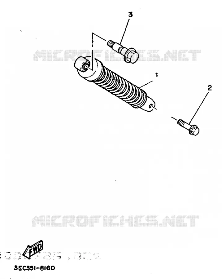 REAR SHOCK ABSORBER Yamaha SCOOTER 50 1989 BELUGA  CH50