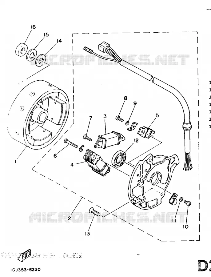 IGNITION Yamaha SCOOTER 50 1989 BELUGA  CH50