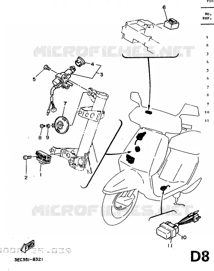 ELECTRICAL  Yamaha SCOOTER 50 1989 BELUGA  CH50