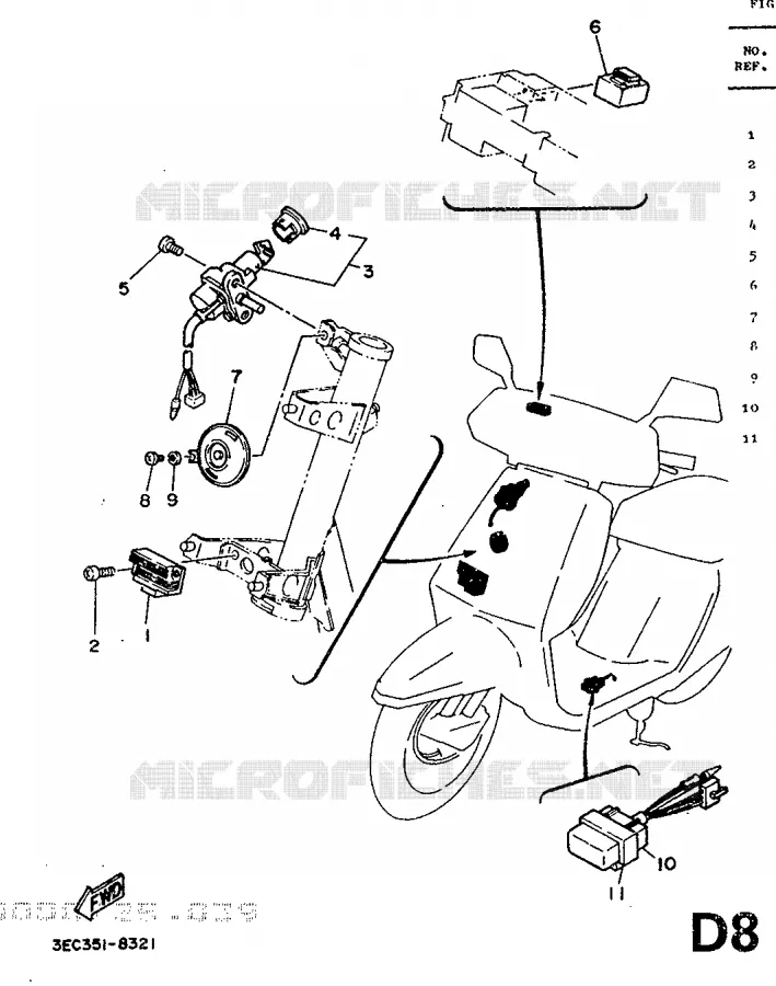 ELECTRICAL  Yamaha SCOOTER 50 1990 BELUGA  CH50