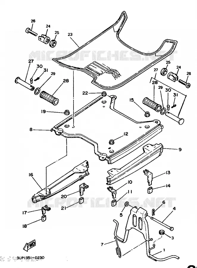 STAND / FOOTREST Yamaha SCOOTER 80 1990 ACTIVE  CH80
