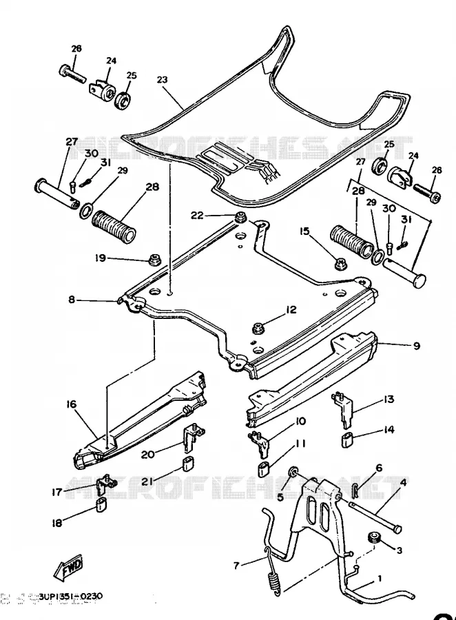 STAND / FOOTREST Yamaha SCOOTER 80 1992 ACTIVE  CH80