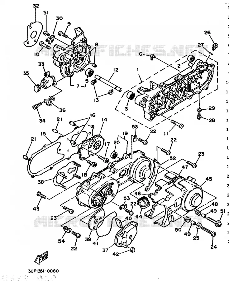 CRANKCASE Yamaha SCOOTER 80 1992 ACTIVE  CH80
