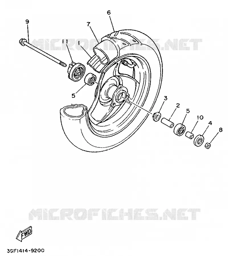 FRONT WHEEL Yamaha SCOOTER 50 1991 CR  CR50Z