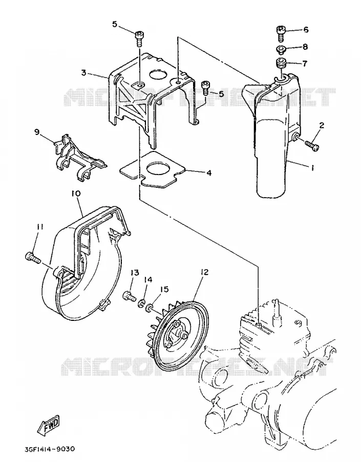 AIR SHROUD & FAN Yamaha SCOOTER 50 1996 CR  CR50Z