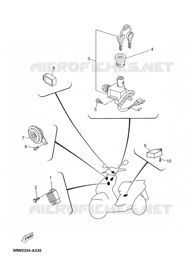 ELECTRICAL 1 Yamaha SCOOTER 50 2004 JOG  CS50