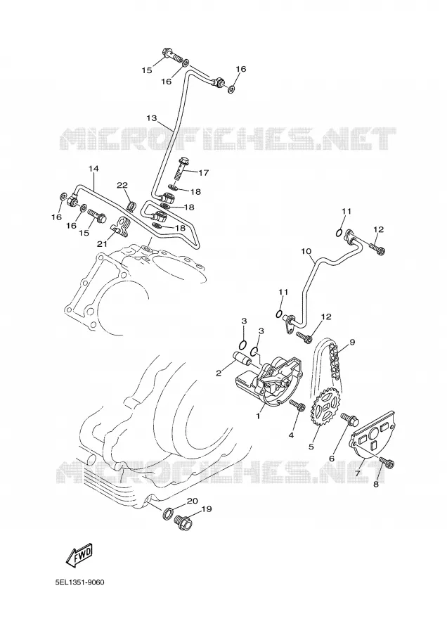 OIL PUMP Yamaha MOTO 1100 2002 BULLDOG  BT1100