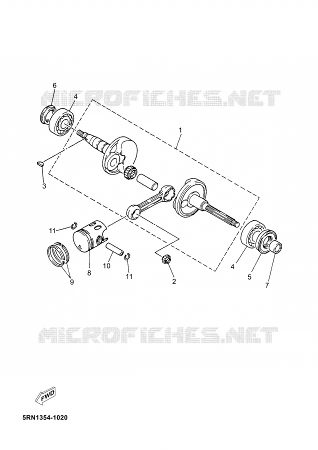 CRANKSHAFT / PISTON Yamaha SCOOTER 50 2003 JOG  CS50 JOG R