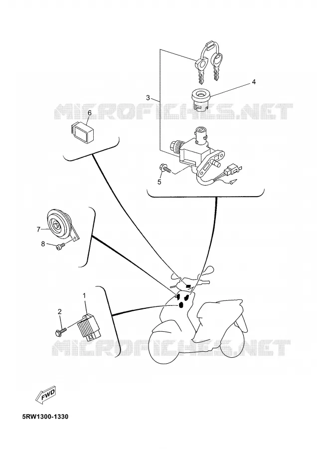 ELECTRICAL 1 Yamaha SCOOTER 50 2003 JOG  CS50 JOG R