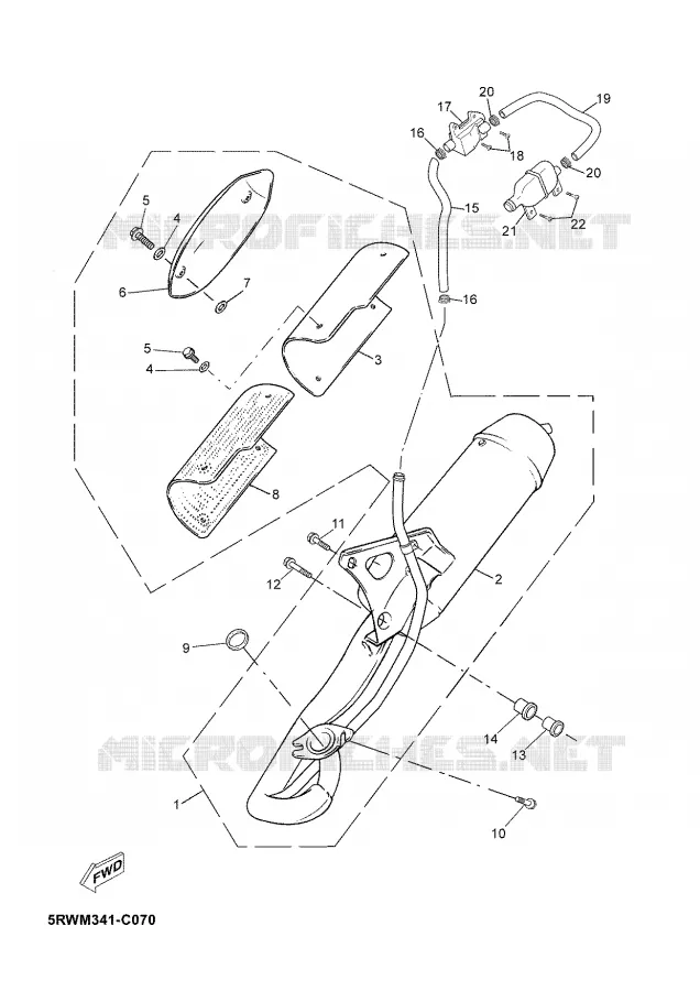 EXHAUST Yamaha SCOOTER 50 2004 JOG  CS50M
