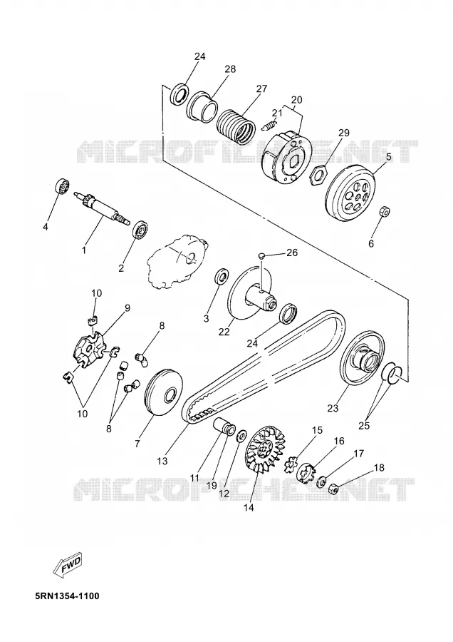STARTER CLUTCH Yamaha SCOOTER 50 2006 JOG  CS50M