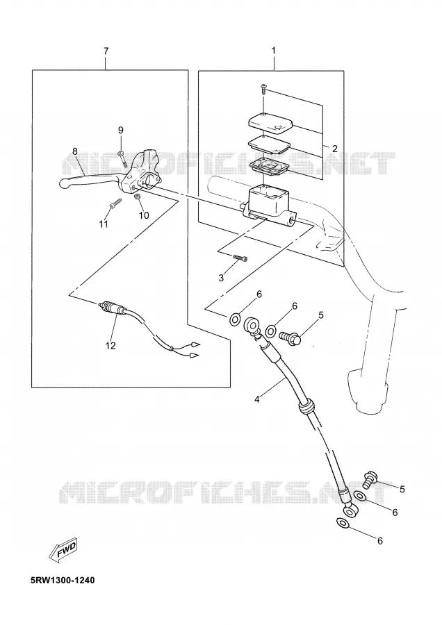 FRONT MASTER CYLINDER Yamaha SCOOTER 50 2007 JOG  CS50M