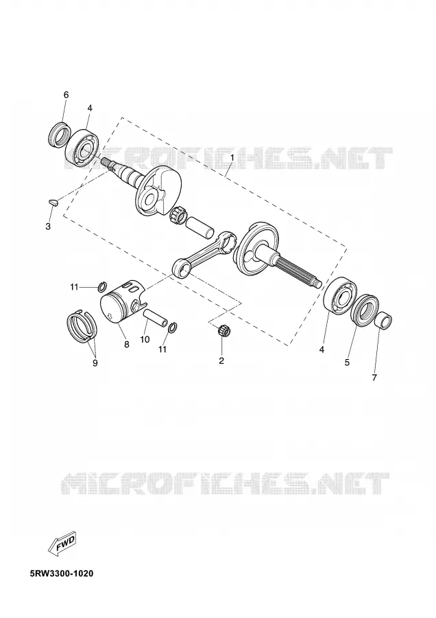 CRANKSHAFT / PISTON Yamaha SCOOTER 50 2005 JOG  CS50Z