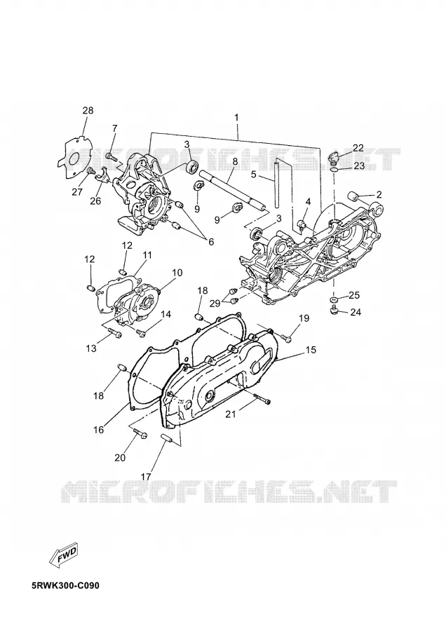 CRANKCASE Yamaha SCOOTER 50 2007 JOG  CS50Z