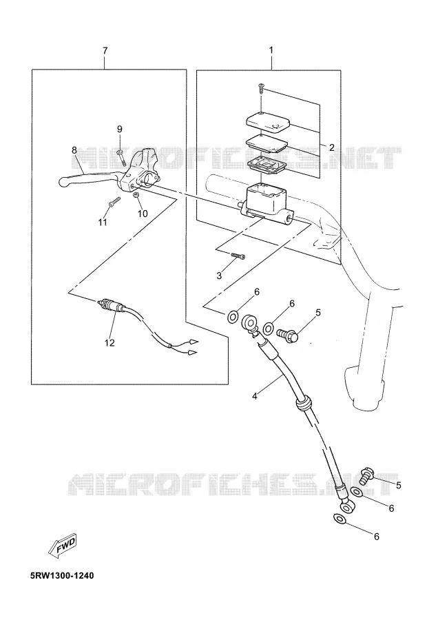 FRONT MASTER CYLINDER Yamaha SCOOTER 50 2005 JOG  CS50