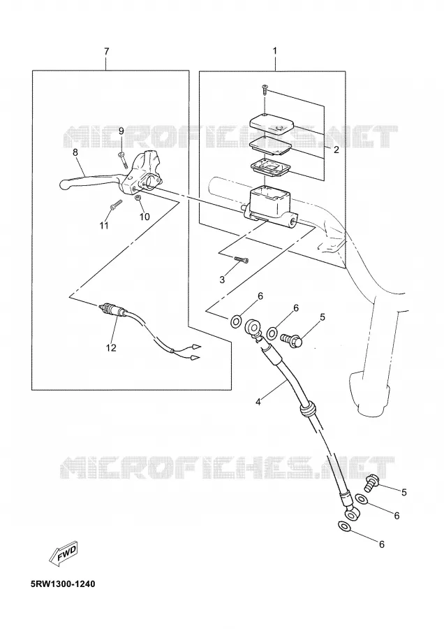 FRONT MASTER CYLINDER Yamaha SCOOTER 50 2007 JOG  CS50
