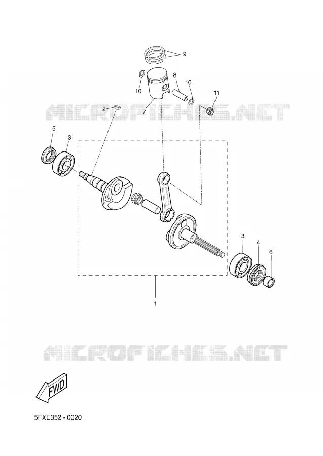 CRANKSHAFT / PISTON Yamaha SCOOTER 50 2003 STUNT  EW50