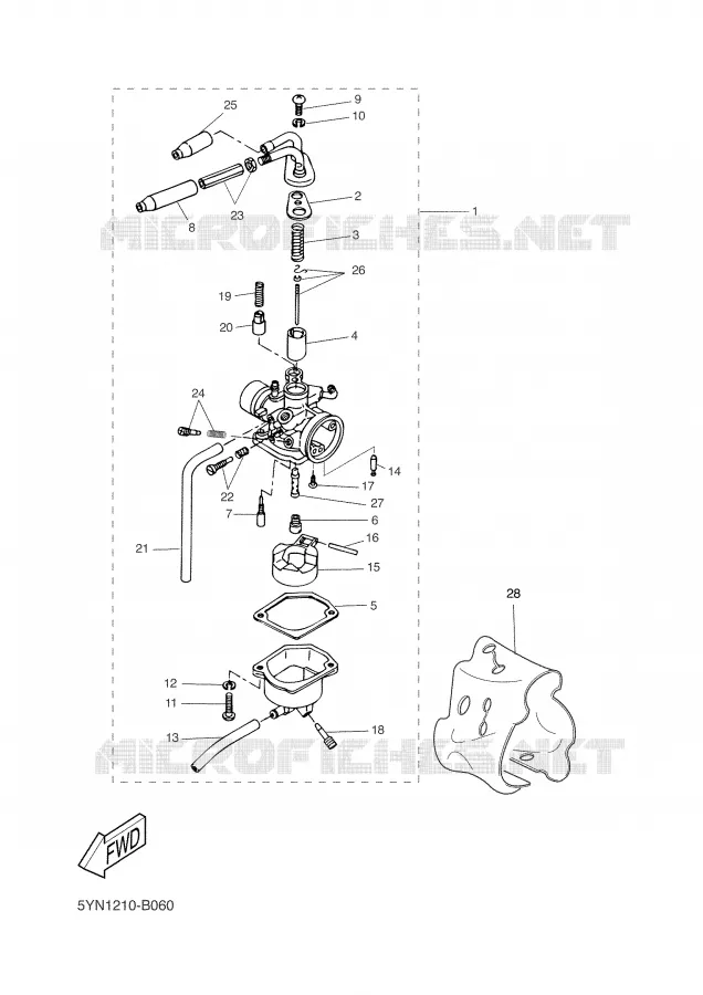 CARBURETOR Yamaha SCOOTER 50 2003 STUNT  EW50