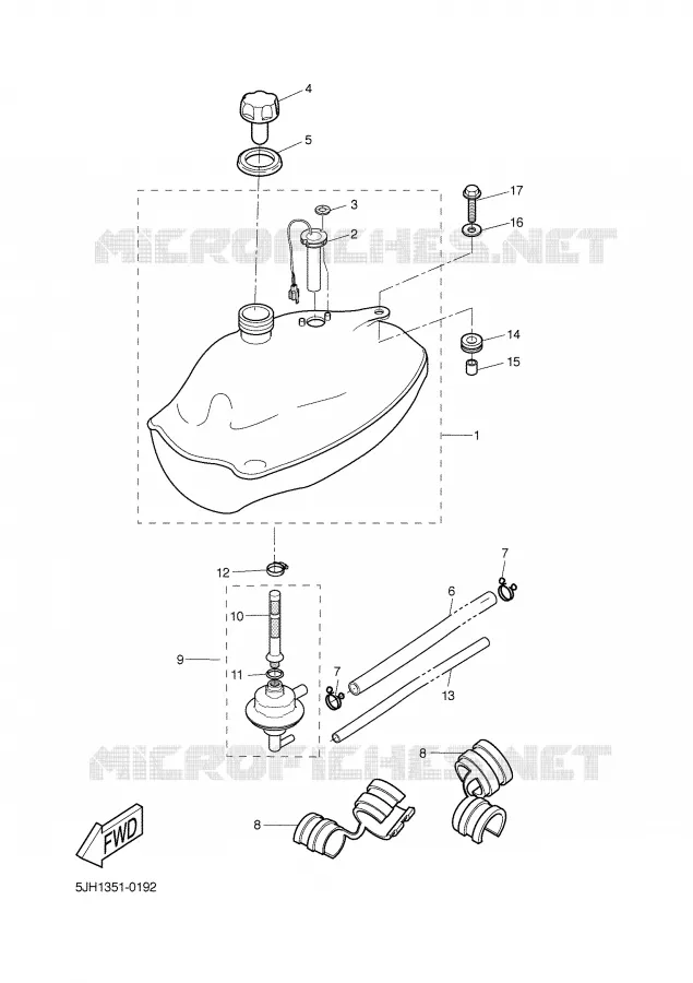 FUEL TANK Yamaha SCOOTER 50 2004 SLIDER  EW50