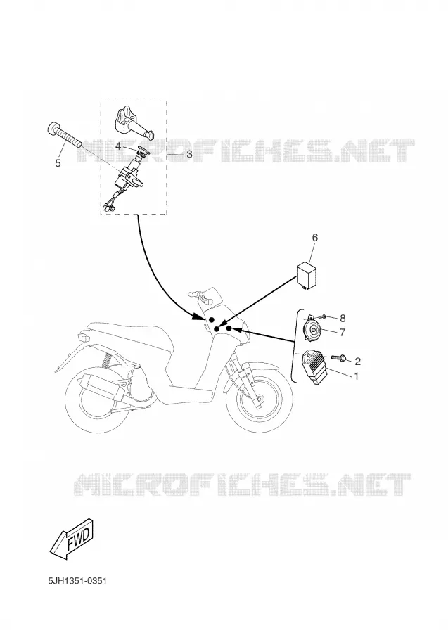 ELECTRICAL 1 Yamaha SCOOTER 50 2004 SLIDER  EW50