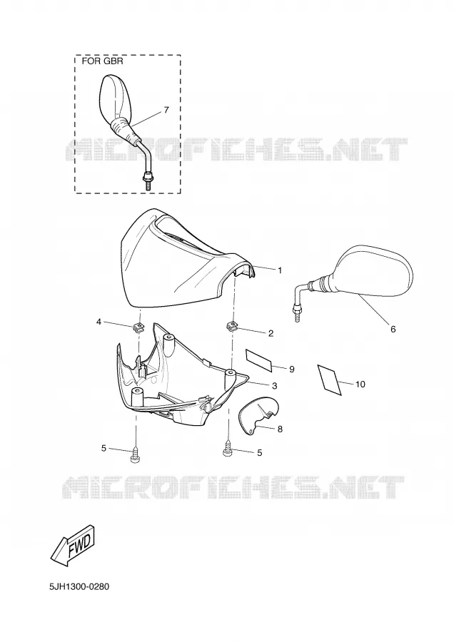COVER 1 Yamaha SCOOTER 50 2002 SLIDER  EW50 SLIDER