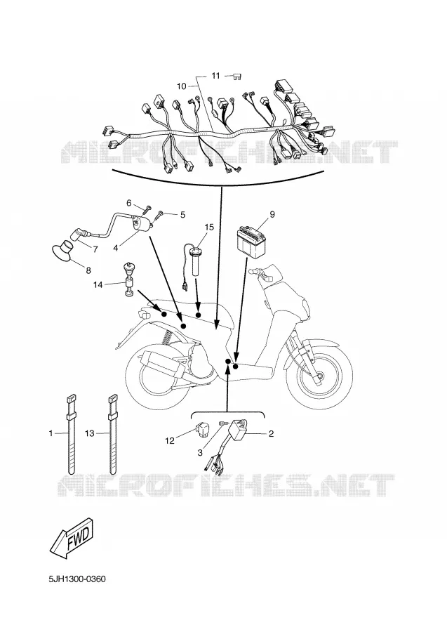 ELECTRICAL 2 Yamaha SCOOTER 50 2002 SLIDER  EW50 SLIDER
