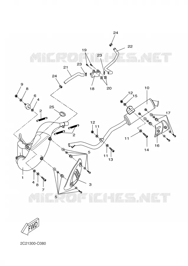 EXHAUST Yamaha MOTO 50 2007 DTR  DT50RSM