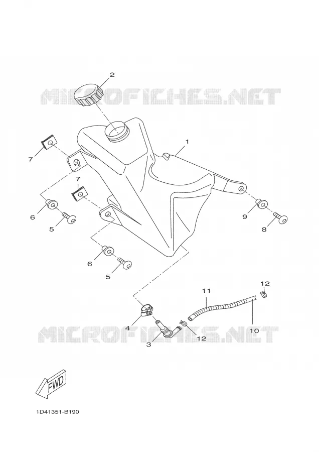 FUEL TANK Yamaha MOTO 50 2008 DTR  DT50RSM