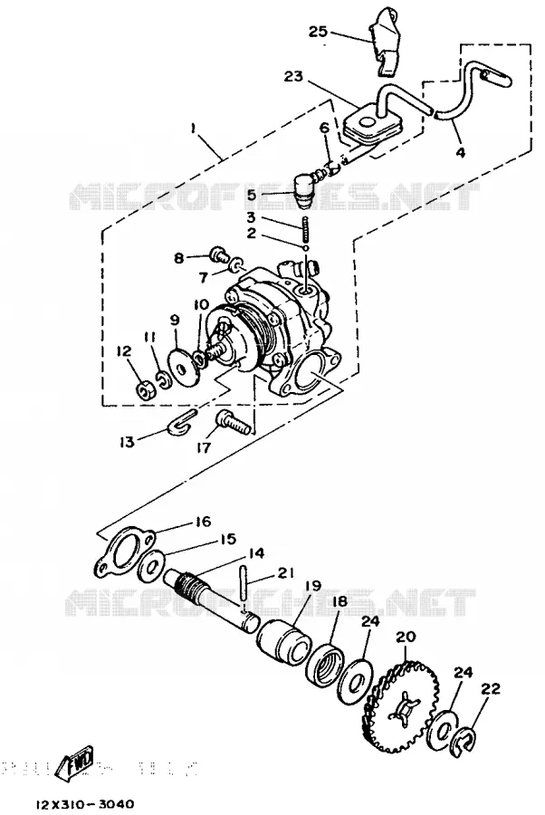 OIL PUMP Yamaha MOTO 50 1989 DTR  DT5OR