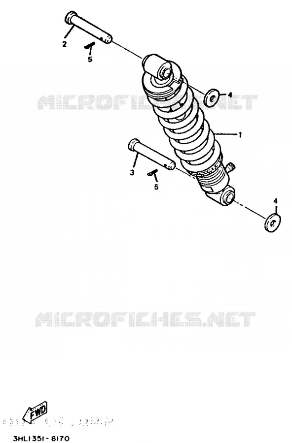 REAR SHOCK ABSORBER Yamaha MOTO 50 1989 DTR  DT5OR