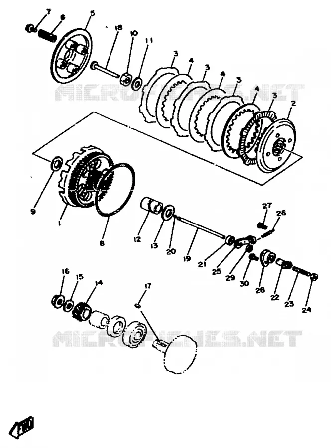 STARTER CLUTCH Yamaha MOTO 80 1987 DT  DT80