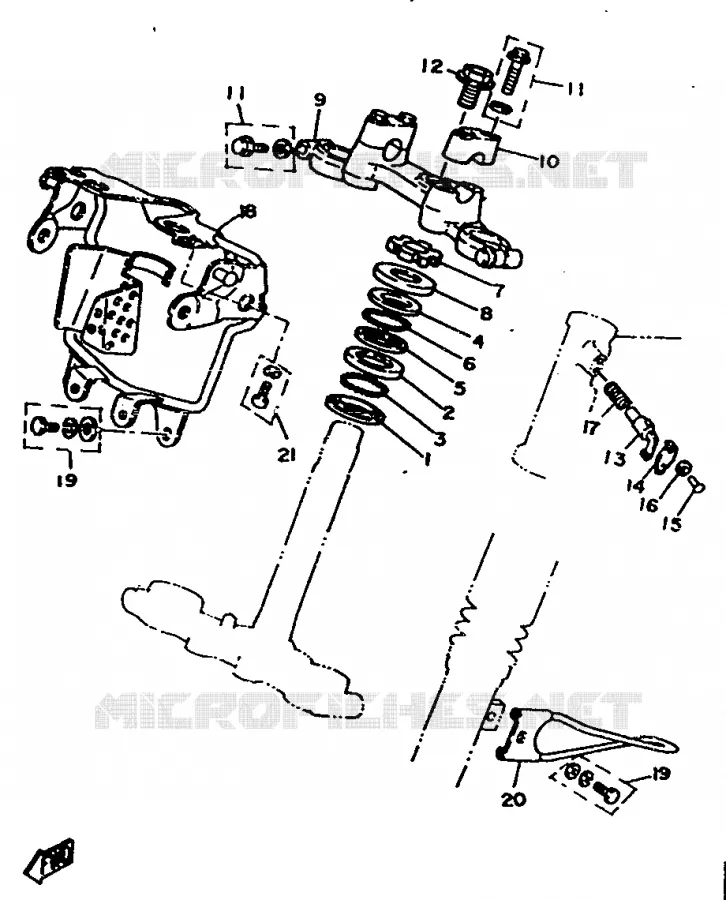 STEERING Yamaha MOTO 80 1987 DT  DT80