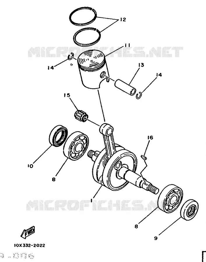 CRANKSHAFT / PISTON Yamaha MOTO 80 1986 DTLC  DT80LC
