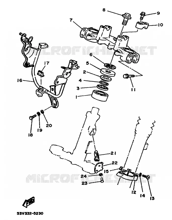 STEERING Yamaha MOTO 80 1986 DTLC  DT80LC