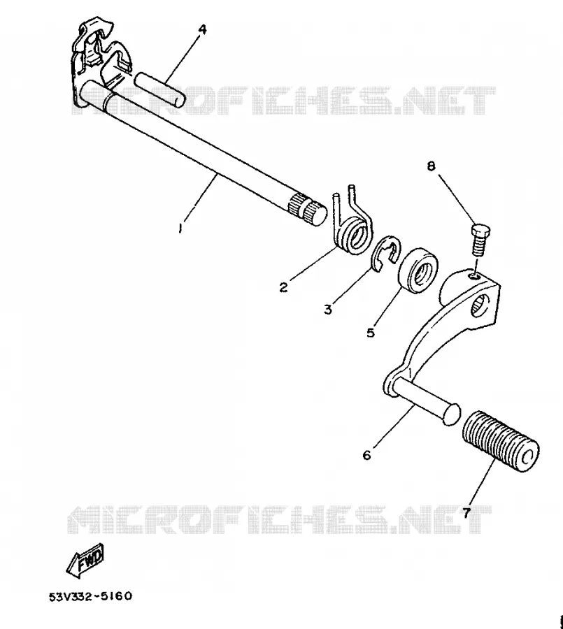 GEAR SHIFT SHAFT / LEVER Yamaha MOTO 80 1987 DTLC  DT80LC