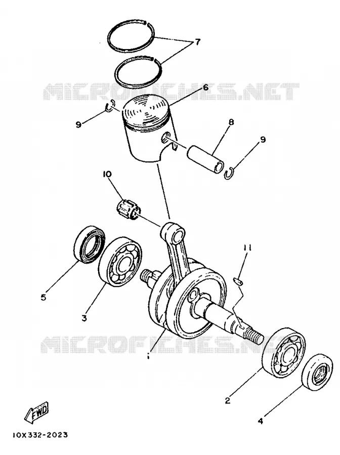 CRANKSHAFT / PISTON Yamaha MOTO 80 1988 DTLC  DT80LC