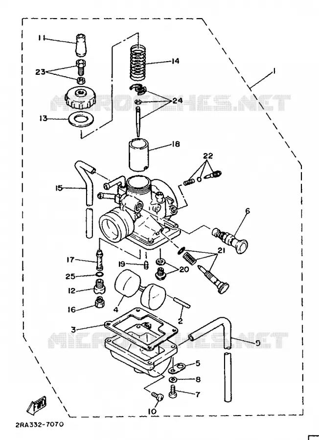 CARBURETOR Yamaha MOTO 80 1988 DTLC  DT80LC