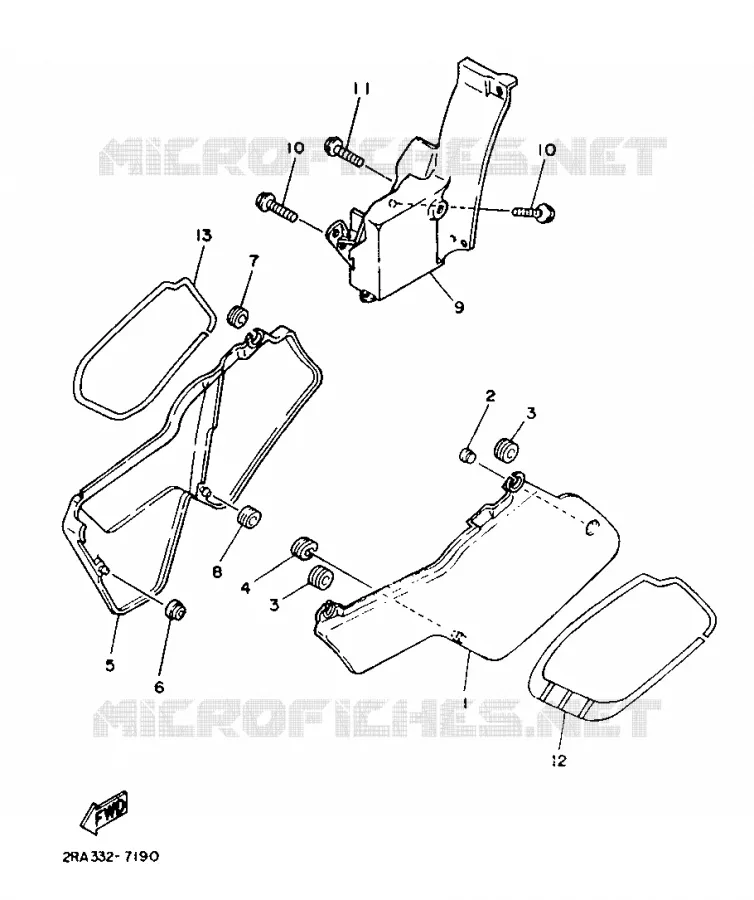 SIDE COVER Yamaha MOTO 80 1988 DTLC  DT80LC