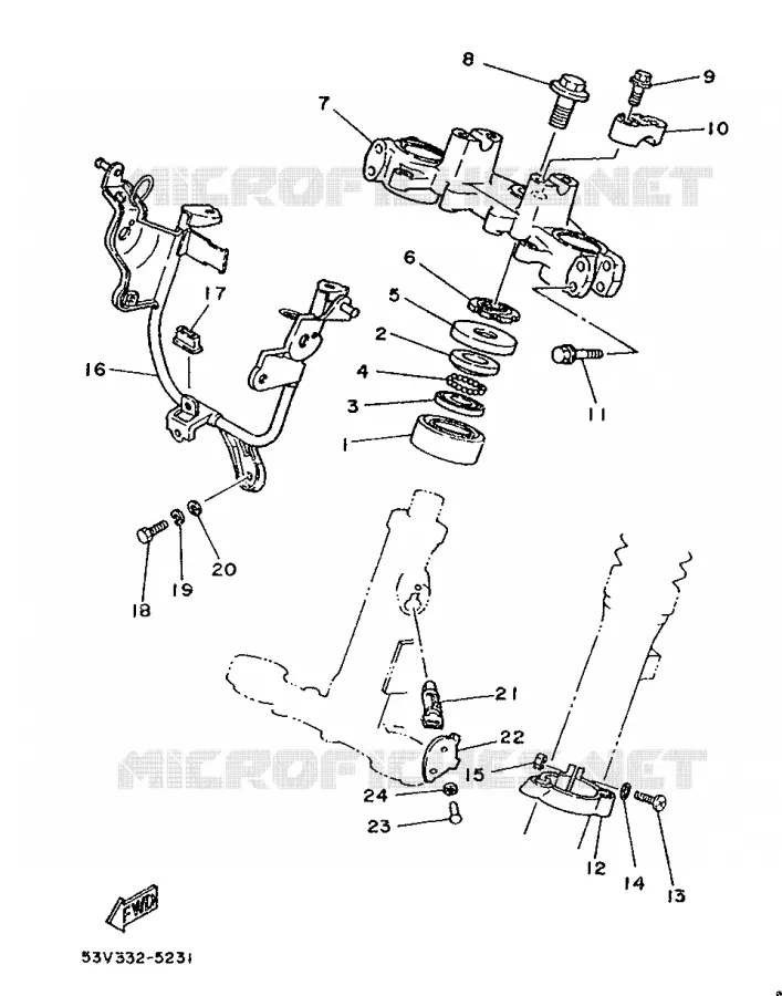 STEERING Yamaha MOTO 80 1990 DTLC  DT80LC