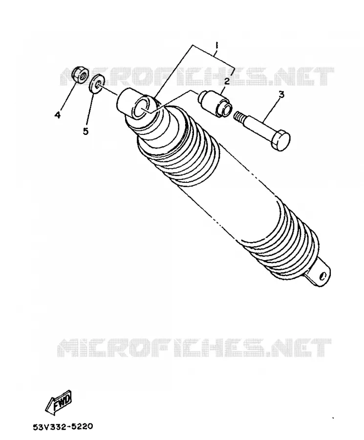 REAR SHOCK ABSORBER Yamaha MOTO 80 1992 DTLC  DT80LC