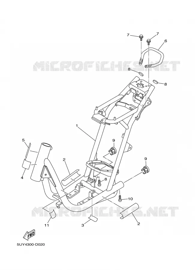 FRAME Yamaha SCOOTER ELECTRIC 2005 PASSOL  EA06 PASSOL
