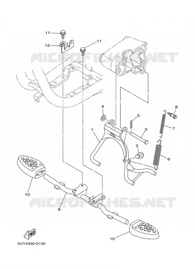 STAND / FOOTREST Yamaha SCOOTER ELECTRIC 2005 PASSOL  EA06 PASSOL