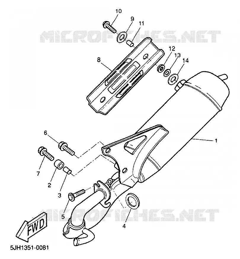 EXHAUST Yamaha SCOOTER 50 2000 STUNT  EW50