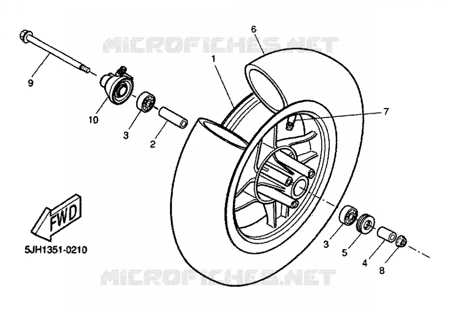 FRONT WHEEL Yamaha SCOOTER 50 2000 STUNT  EW50