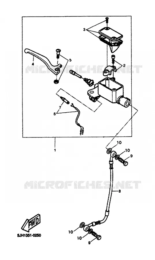 FRONT MASTER CYLINDER Yamaha SCOOTER 50 2000 STUNT  EW50